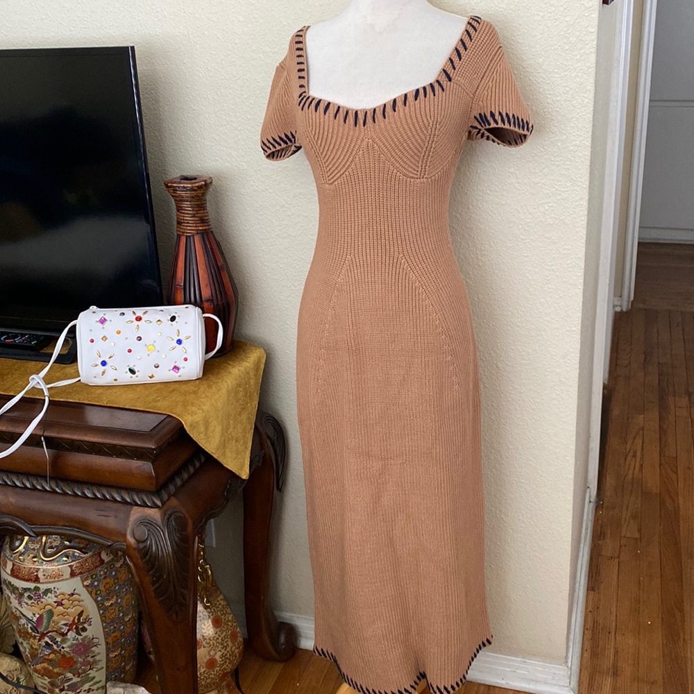 Staud cable knitt sweater maxi dress size small
